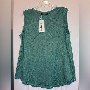 Green Sleeveless Women's Tank Top
